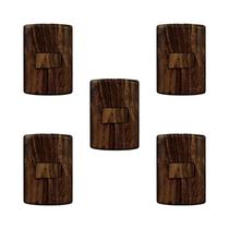 Conjunto de 5 Interruptores Simples 1 Tecla Modular 4x2 Pluzie Marrom Conjunto de 5 Interruptores Simples 1 Tecla Modular 4x2 Pluzie Marrom