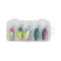 Conjunto De 5 Iscas De Pesca Crankbait Isca Dura Caixa De Equipamentos Para Água Doce E Salgada Bass