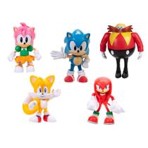 Conjunto de 5 Mini Figuras - Sonic - The Hedgehog - Clássicas - Candide