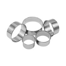 Conjunto De 5 Moldes Redondos De Aço Inoxidável Para Biscoitos, Ferramenta De Corte Para Massa De Conjunto De 5 Moldes Redondos De Aço Inoxidável Para Biscoitos, Ferramenta De Corte Para Massa De