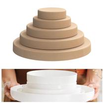 Conjunto de 5 Moldes Redondos Profundos para Cerâmica ORIISIN em MDF Marrom Conjunto de 5 Moldes Redondos Profundos para Cerâmica ORIISIN em MDF Marrom