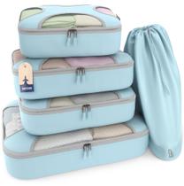 Conjunto de 5 Packing Cubes Shacke para Organização Leve de Viagens