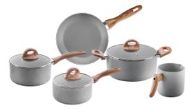 Conjunto De 5 Panelas Gris Brinox Ceramic Life Easy Cinza