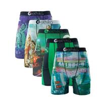Conjunto De 5 Peças De Boxer De Malha Respirável Para Homens Tamanho plus L-3XL ETHIKA Roupa De