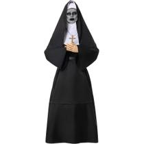 Conjunto de 5 peças de Halloween Costume NSPSTT The Nun para mulheres e homens