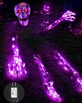 Conjunto de 5 peças de Halloween Decorations Outdoor Skeleton com 128 LED