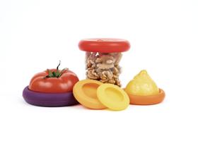 Conjunto de 5 peças de silicone reutilizável Food Huggers Conjunto de 5 peças de silicone reutilizável Food Huggers
