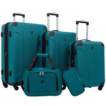 Conjunto de 5 peças expansível Luggage Travellers Club Chicago Hardside Conjunto de 5 peças expansível Luggage Travellers Club Chicago Hardside