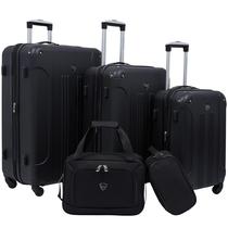 Conjunto de 5 peças expansível Luggage Travellers Club Chicago Hardside Conjunto de 5 peças expansível Luggage Travellers Club Chicago Hardside