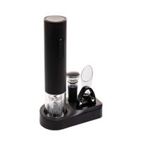 Conjunto de 5 Peças para Vinho de Plástico Preto - Wolff Conjunto de 5 Peças para Vinho de Plástico Preto - Wolff