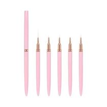 Conjunto De 5 Pincéis Profissionais Para Nail Art Para Pintura Com Gel UV, Ferramenta De Manicure