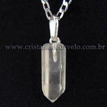 Conjunto de 5 Pingentes de Cristal Lemuriano Natural 15mm em Prata 950