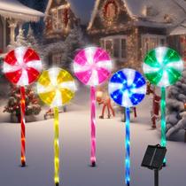 Conjunto de 5 pirulitos Solar Christmas Pathway Lights ILLUMINEW