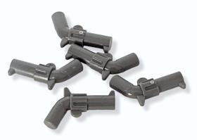 Conjunto de 5 pistolas de mão Lego Grey - Indiana Jones/Police Conjunto de 5 pistolas de mão Lego Grey - Indiana Jones/Police