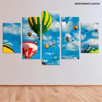 Conjunto de 5 placas Decorativas em MDF 6mm Ballon Ride Conjunto de 5 placas Decorativas em MDF 6mm Ballon Ride