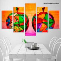 Conjunto de 5 placas Decorativas em MDF 6mm Maçãs Abstratas Conjunto de 5 placas Decorativas em MDF 6mm Maçãs Abstratas