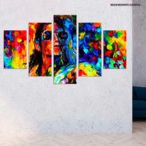 Conjunto de 5 placas Decorativas em MDF 6mm Michael Jackson Color