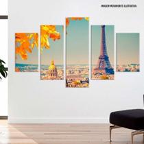 Conjunto de 5 placas Decorativas em MDF 6mm Outono em Paris Conjunto de 5 placas Decorativas em MDF 6mm Outono em Paris