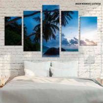 Conjunto de 5 placas Decorativas em MDF 6mm Praia Conjunto de 5 placas Decorativas em MDF 6mm Praia