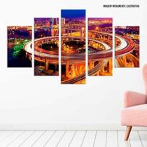Conjunto de 5 placas Decorativas em MDF 6mm Viaduto