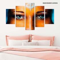 Conjunto de 5 placas Decorativas Olhar da Mulher Conjunto de 5 placas Decorativas Olhar da Mulher