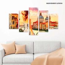 Conjunto de 5 placas Decorativas Pintura Mulher