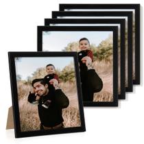 Conjunto de 5 porta-retratos Heimlove pretos 20x20cm para 20x20cm