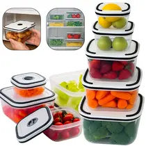 Conjunto De 5 Potes Herméticos De Plástico Com Tampa De Vedação Top