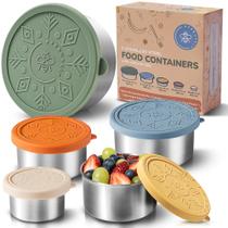 Conjunto de 5 recipientes de aço inoxidável Everusely da coleção Muted Conjunto de 5 recipientes de aço inoxidável Everusely da coleção Muted