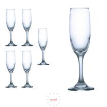 Conjunto de 5 Taças 177ml de Champagne Alta Qualidade Vidro Conjunto de 5 Taças 177ml de Champagne Alta Qualidade Vidro