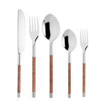 Conjunto de 5 Talheres de Aço Inox com Cabo de Cortiça Wolff