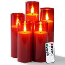 Conjunto de 5 velas LED Amagic Flameless com temporizador remoto