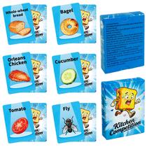 Conjunto de 50 cartas Card Game Kitchen Competition Party com caixa Conjunto de 50 cartas Card Game Kitchen Competition Party com caixa