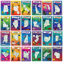 Conjunto de 50 cartões postais com mapas dos estados dos EUA - Greeting Card Postcard Fair Conjunto de 50 cartões postais com mapas dos estados dos EUA - Greeting Card Postcard Fair
