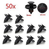Conjunto de 50 Clipes de Fixação para Carro (8mm) - Para-choques e Rebites de Plástico Conjunto de 50 Clipes de Fixação para Carro (8mm) - Para-choques e Rebites de Plástico