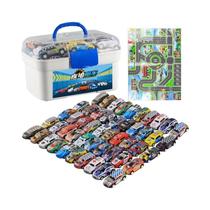 Conjunto De 50 Mini Carros De Brinquedo Com Inércia, Carros De Metal Fundido Em Caixa De Presente