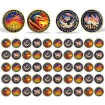 Conjunto de 50 Moedas Desafiadoras Militares Value Valor Vow Conjunto de 50 Moedas Desafiadoras Militares Value Valor Vow