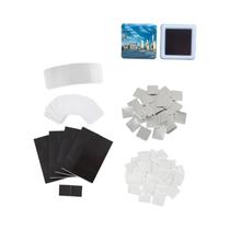 Conjunto De 50 Peças De Crachás Magnéticos Quadrados De 50x50mm Para Máquina De Fazer Crachás