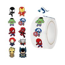 Conjunto De 500 Adesivos Roll-Up Da Marvel Comics Para Diários, Laptops, Malas, Skateboards E Disney