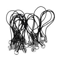 Conjunto De 50PCS De Charms De Cordão De Nylon Preto Ajustável Com Fecho De Lagosta, Cordões