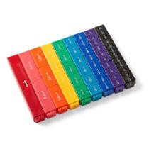 Conjunto de 51 arco-íris de plástico Fraction Tower Cubes hand2mind