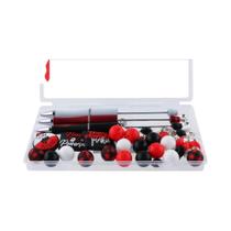 Conjunto De 54 Peças De Contas Redondas De Silicone Para DIY De Joias, Acessórios Para Chaveiro,