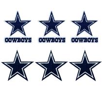 Conjunto de 6 adesivos de bordado Cowboys Stars para roupas