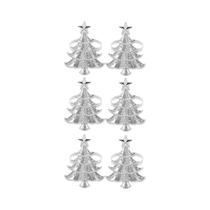 Conjunto De 6 Anéis De Guardanapo Dourados Para Natal, Inverno E Casamento, Decorações De Mesa Em
