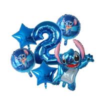 Conjunto De 6 Balões De Festa De Aniversário Disney Lilo & Stitch De 30 Polegadas, Decorações Para Conjunto De 6 Balões De Festa De Aniversário Disney Lilo & Stitch De 30 Polegadas, Decorações Para