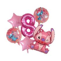 Conjunto De 6 Balões De Festa De Aniversário Disney Lilo & Stitch De 30 Polegadas, Decorações Para