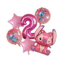 Conjunto De 6 Balões De Festa De Aniversário Disney Lilo & Stitch De 30 Polegadas, Decorações Para Conjunto De 6 Balões De Festa De Aniversário Disney Lilo & Stitch De 30 Polegadas, Decorações Para