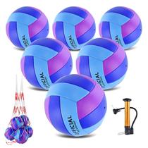 Conjunto de 6 bolas de voleibol ELKCIP tamanho 5, macio e impermeável Conjunto de 6 bolas de voleibol ELKCIP tamanho 5, macio e impermeável