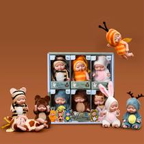 Conjunto de 6 bonecas Mini Reborn Baby Dolls com roupas realistas Conjunto de 6 bonecas Mini Reborn Baby Dolls com roupas realistas