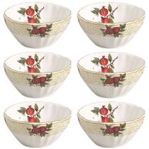Conjunto de 6 Bowls Encanto Dourado de Cerâmica 400ml - Scalla Conjunto de 6 Bowls Encanto Dourado de Cerâmica 400ml - Scalla